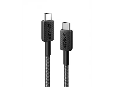 Anker 322 USB-C to USB-C 0.9m., Nylon Braded, Black