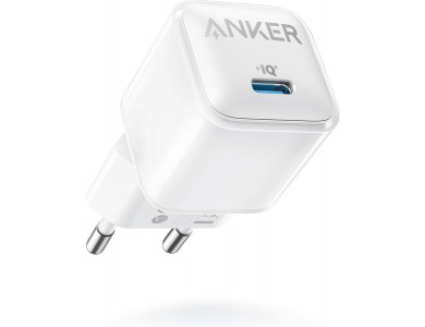 Anker 512 Nano Pro Φορτιστής πρίζας 20W Type-C με GaN PD / PIQ3.0 / PPS & ActiveShield, White