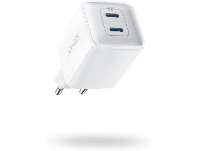 Anker 521 Nano Pro 2-port wall charger 40W Type-C with GaN PD / PIQ3.0 / PPS & ActiveShield, Arctic White