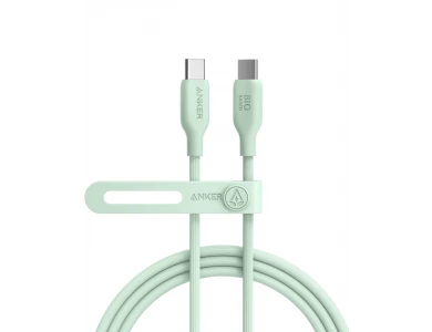 Anker 543 USB-C to USB-C cable 1.8m. Supports USB-IF 100W, Bio-Based, Natural Green