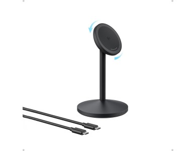 Anker MagGo Qi2 MagSafe Ασύρματος Μαγνητικός Φορτιστής iPhone / AirPods, Black