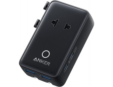 Anker Nano Travel Adapter 5-in-1 Αντάπτορας Ταξιδίου 20W με USB-C PD & 2x USB-A, Black