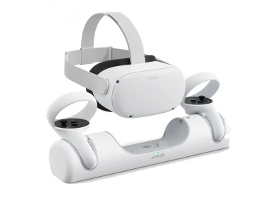 Anker Oculus Quest 2 Charging Dock, Oculus Certified Charging Base for VR Headset + Controller Holder Set with Batteries & Cable