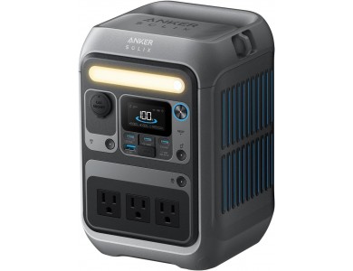 Anker Solix C300X AC Power Station με 288Wh, 90000mAh LiFePO4 Μπαταρία, 300W, 1x USB-A, 3x USB-C, 2x AC, Grey