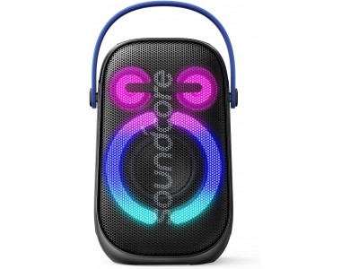 Anker Soundcore Rave Neo 2, Φορητό Αδιάβροχο Bluetooth Ηχείο 80W με RGB LED Sync, PartyCast 2.0, 18H Playtime & Bass Up, Mαύρο