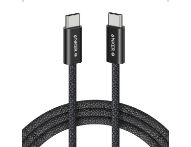 Anker Zolo USB-C σε USB-C Καλώδιο 1.8μ. με Νάυλον ύφανση 240W USB-IF Certified Super Fast Charging, Black