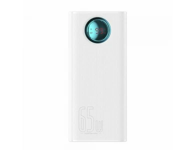 Baseus Amblight Power Bank 26800mAh 65W με 4 Θύρες USB-A & 1 Θύρα USB-C Power Delivery / Quick Charge 3.0, White