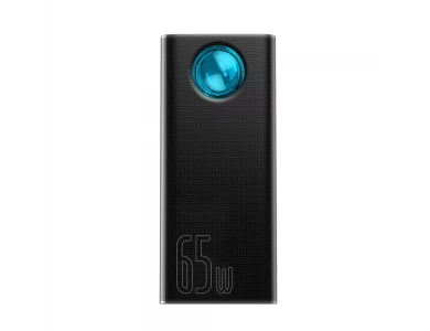 Baseus Amblight Power Bank 30000mAh 65W με 4 Θύρες USB-A & 1 Θύρα USB-C Power Delivery / Quick Charge 3.0, Μαύρο