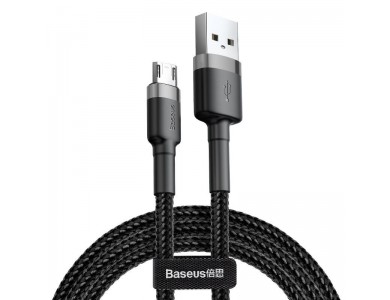 Baseus Cafule Καλώδιο Micro USB 0.5μ. με Νάυλον Ύφανση, Μαύρο