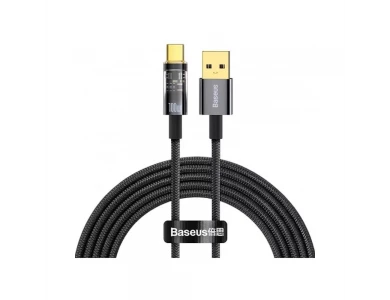 Baseus Explorer Καλώδιο USB-A σε USB-C 100W με Νάυλον Ύφανση 2μ, Μάυρο