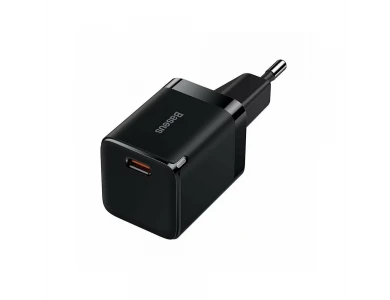 Baseus GaN3 Φορτιστής Πρίζας USB-C 30W PPS, Power Delivery / Quick Charge 4+, Μαύρο