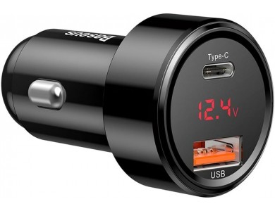 Baseus Magic Series 45W 2-Port USB-C Car Charger with PPS, Power Delivery & QC4.0, Black
