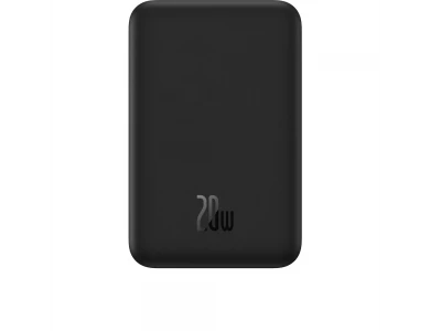 Baseus Mini Power Bank 20000mAh 20W με Θύρα USB-C Power Delivery & Ασύρματη Φόρτιση, Μαύρο