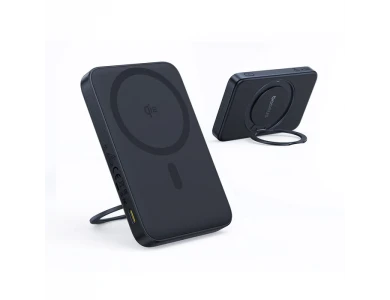 Baseus PicoGo Μαγνητικό Power Bank 5.000mAh Qi2 Certified 15W MagSafe iPhone & Ενσωματωμένο Καλώδιο USB-C, Black
