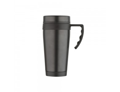 Bergner Walking Anywhere Thermos Stainless Steel Canteen / Travel Mug 400ml, Black
