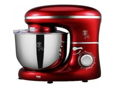 Berlinger Haus BH-9193 Food Stand Mixer, Food Processor 1000W, Inox 6L & 3 Blenders, 6 Speeds + Pulse Function, Burgundy Edition