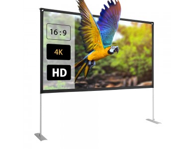 BlitzWolf BW-VS5 Projector Screen 100'' Floor, 221.4x124.5cm, 16:9, Projector Screen with Stand