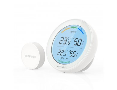 Blitzwolf BW-WS01 Wi-Fi Weather Station, with Color Display & Wireless external sensor