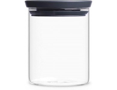 Brabantia Glass Stackable Jar, Γυάλινο Δοχείο Τροφίμων για Αεροστεγή Αποθήκευση, 0.6L