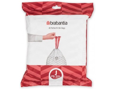 Brabantia PerfectFit Bags, Σακούλες Απορριμμάτων 23lt (Μέγεθος J), 40τμχ