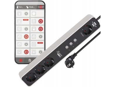 Brennenstuhl Connect Ecolor Smart Strip Wi-FI, 4-outlet, APP Control, Έξυπνο Πολύπριζο Ασφαλείας 4 Θυρών με Διακόπτες, 16Α