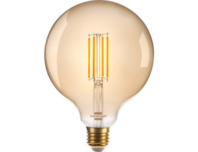 Brennenstuhl Connect Filament Smart LED bulb WiFi, Vintage Style, 470lm Dimmable, 2200K, E27 (no hub needed), Globe
