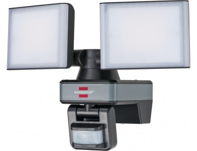 Brennenstuhl Connect WiFi LED Duo Floodlight,  Dual Headlight LED 30W, IP54, 3500lm, with Motion Detection up to 12m
