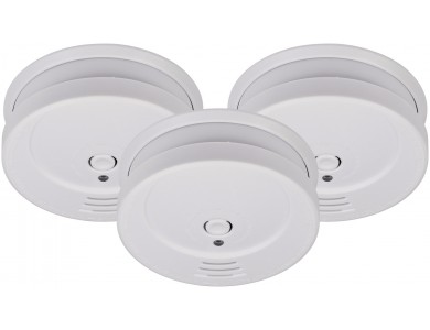 Brennenstuhl Σετ των 3 Smoke Detector RM C 9010, Αυτόνομος Ανιχνευτής Καπνού & Alarm with replaceable battery
