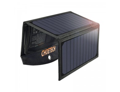 Choetech SC001 Foldable Solar Charger, Expandable, for portable devices 19W 5V & 2*USB-A