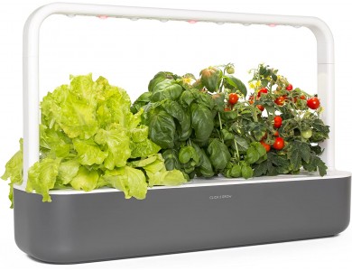 Click and Grow The Smart Garden 9, Smart Indoor Garden With 3 Basil Pods, Dark Gray