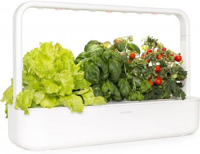 Click and Grow The Smart Garden 9, Smart Indoor Garden With 3 Basil Pods, White