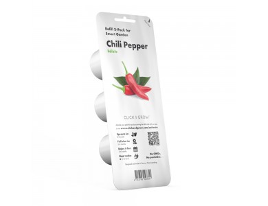 Click and Grow Packaging Pods, Seeds with Soil, for Mini Chili Peppers, Set of 3