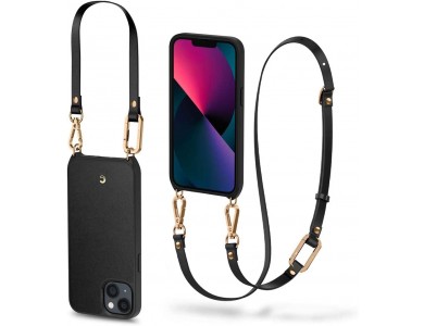 Cyrill by Spigen Classic Charm iPhone 13 Θήκη με Λουράκι, Black