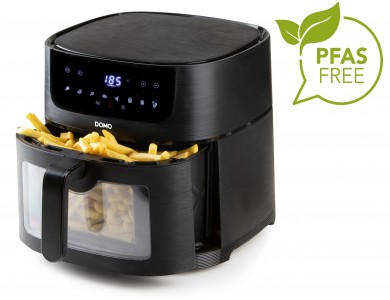 DOMO 8L Air Fryer, Φριτέζα Αέρος XXL, με Τζάμι Ελέγχου Ψησίματος, Έως 220°C, 8 Preset Menus & Touch Panel, PFAS-free