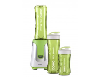 DOMO My Blender Original, Μπλέντερ για Smoothies με Μπουκάλια (300 + 600 ml) & Βιβλίο Συνταγών