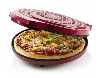 DOMO My Express Pizza Maker, Παρασκευαστής Πίτσας Cast Iron, Red