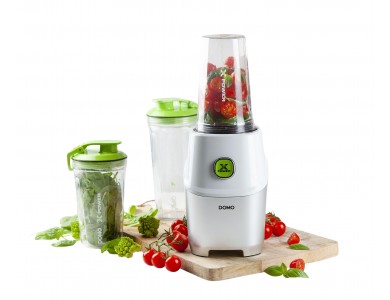 DOMO Xpower Blender, Μπλέντερ για Smoothies με 3 Μπουκάλια (2 x 530 + 710ml) BPA Free + Βιβλίο Συνταγών