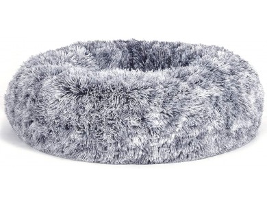 FEANDREA Large Washable Cat & Dog Bed, with removable cover 70x70x20cm, Grey