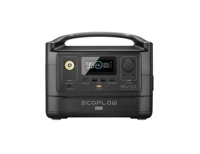 EcoFlow River Max Portable Power Station, 160k mAh, 1800 W/576 Wh, 100W PD + 3*USB Outputs & Car Input