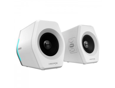 Edifier G2000 Bluetooth Gaming Speakers, Computer Speakers 2.0 with Power 32W & RGB, White