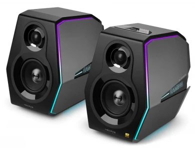 Edifier G5000 Bluetooth Gaming Speakers, Hi-Res Ηχεία Υπολογιστή 2.0 με Ισχύ 88W & RGB, Μαύρα