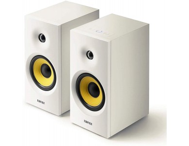 Edifier R1080BT Bookshelf Speaker 24W, 2 Way Audio with Bluetooth 5.0, Set of 2, White