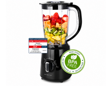 Emerio Blender, Μπλέντερ για Smoothies 500W, Κανάτα 1,5L, Λεπίδες από Ανοξείδωτο Ατσάλι & Λειτουργία Θρυμματίσματος Πάγου