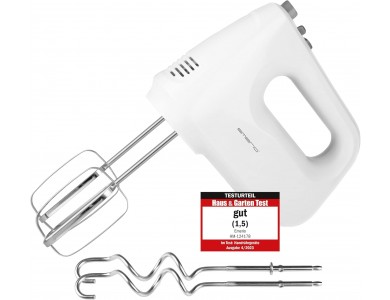 Emerio Electric Mixer 250W, Electric Hand Mixer with 6 Speeds, Turbo mode & 1.4m Cable, White