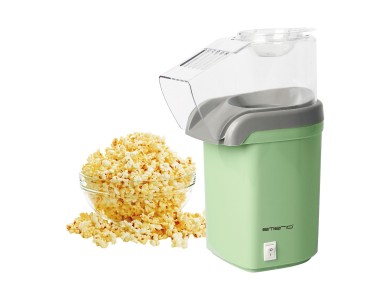 Emerio Popcorn Maker, Hot Air Popcorn Machine for Healthy Snacks, Green