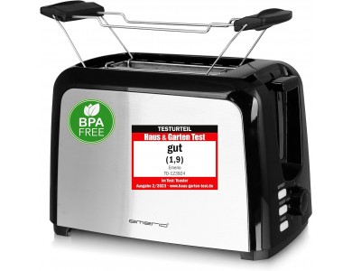 Emerio Toaster, Φρυγανιέρα 2 Θέσεων Extra Wide 750W με Θερμοστάτη 7 Επιπέδων, Auto-Eject & Δίσκο για Ψίχουλα