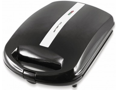 Emerio Toaster for 4 Toasts 1300W - XXL Sandwich Toaster, Non-stick Griddle, Black