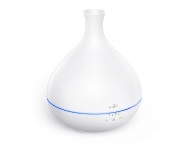 Anjou AJ-AD012 500ml, Oil Diffuser Aromatherapy Device, Adjustable 7 Color, Timer & Auto Shut-Off, White