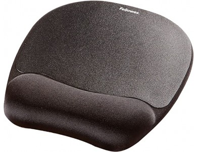 Fellowes Memory Foam Mouse Pad with Gel, Arm Rest (23,5x20cm), Black