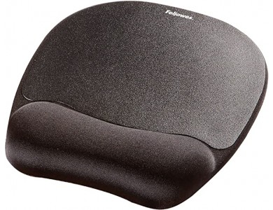 Fellowes Memory Foam Mouse Pad με Gel Στήριξης Kαρπού (23,5x20cm), Μαύρο